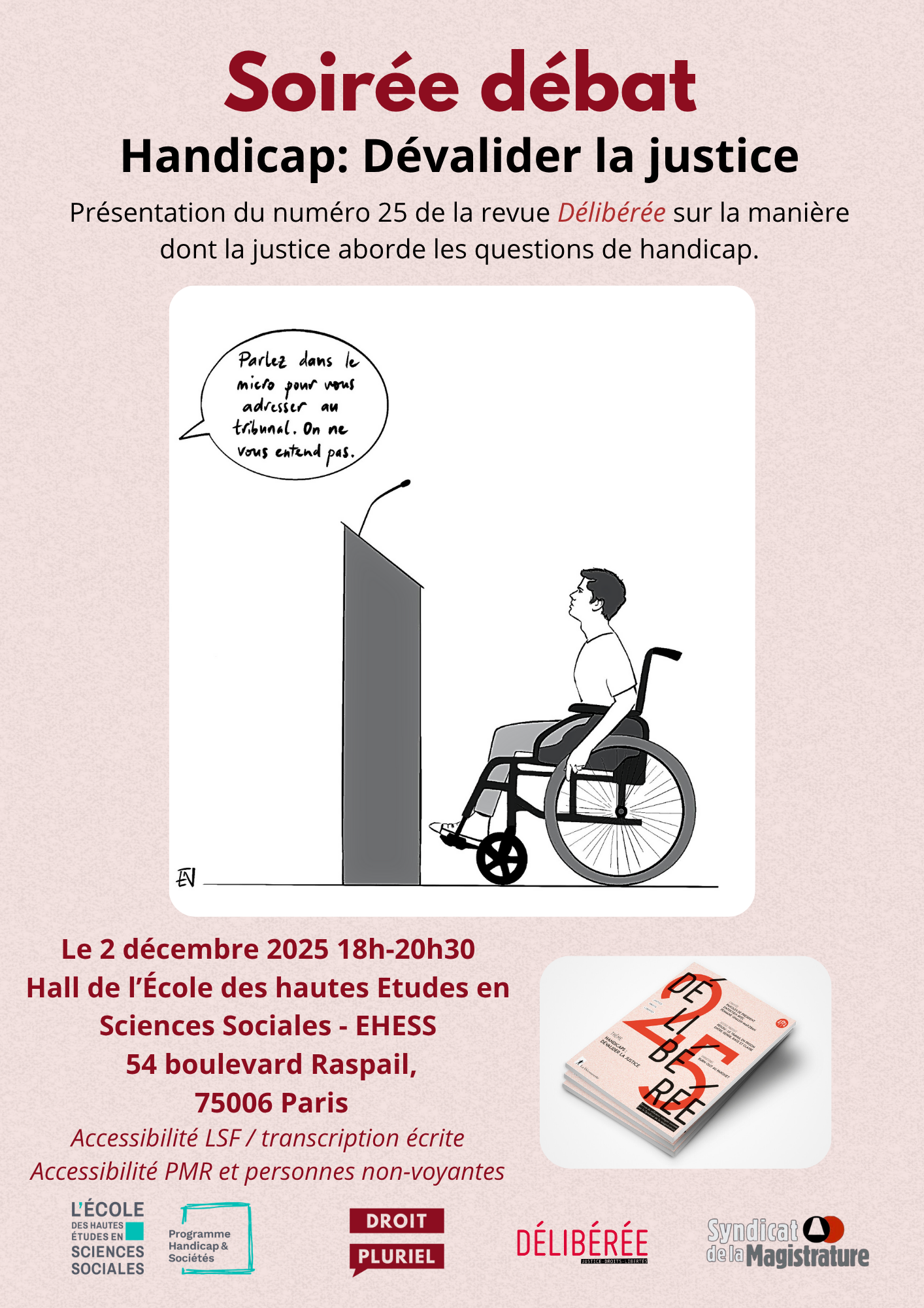 Soirée débat "Handicaps: Dévalider la justice"